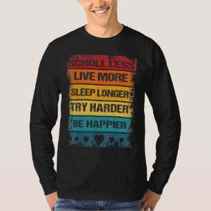Camiseta Desplazamiento Menos Ser Feliz Inspirador Positivo