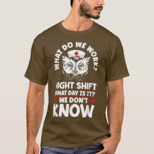 Camiseta Desplazamiento nocturno de trabajadores turnos de 
