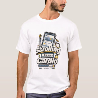 Camiseta Desplazarse Es Mi Cardio | Divertida Vida Digital