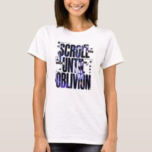 Camiseta DESPLÁZATE HASTA EL OLVIDO Tipografía Brutalista