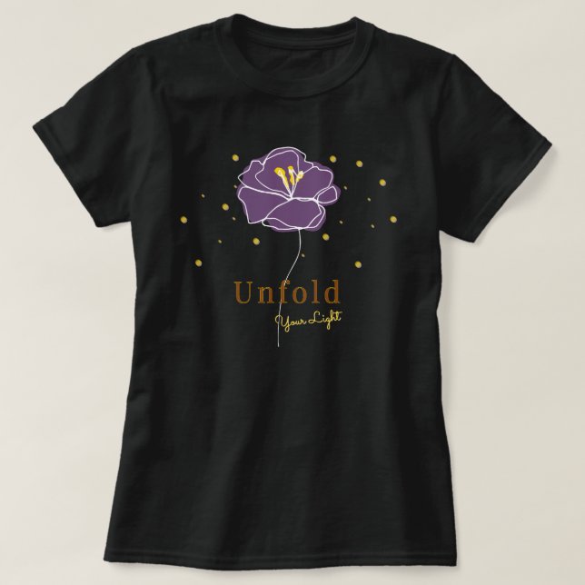 Camiseta Despliegue de su línea floral ligera Art -Confianz (Diseño del anverso)