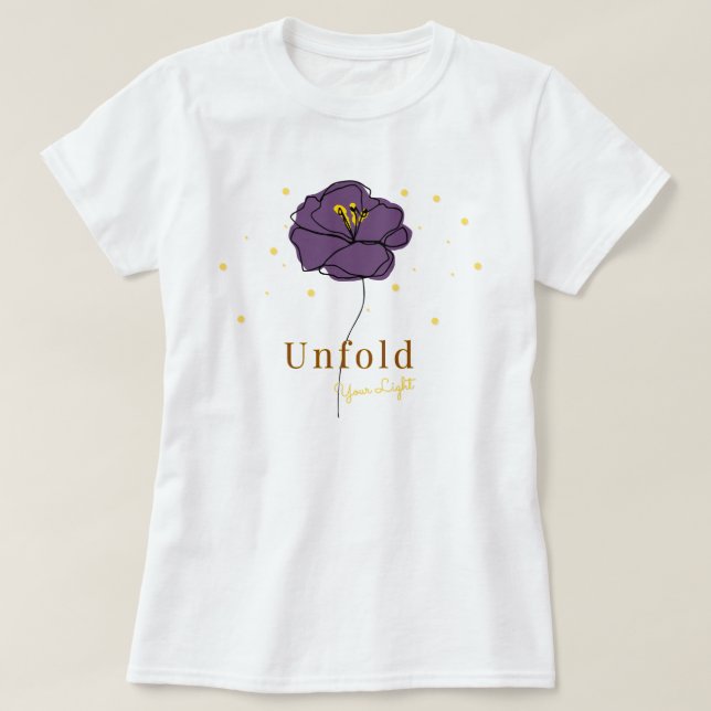 Camiseta Despliegue de su línea floral ligera Art -Confianz (Diseño del anverso)