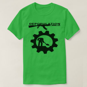 Camiseta Despoblación: Engranaje con manos de Depopulator y