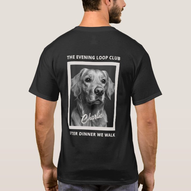 Camiseta Después de cenar caminamos Amante de los perros Fo (Reverso)