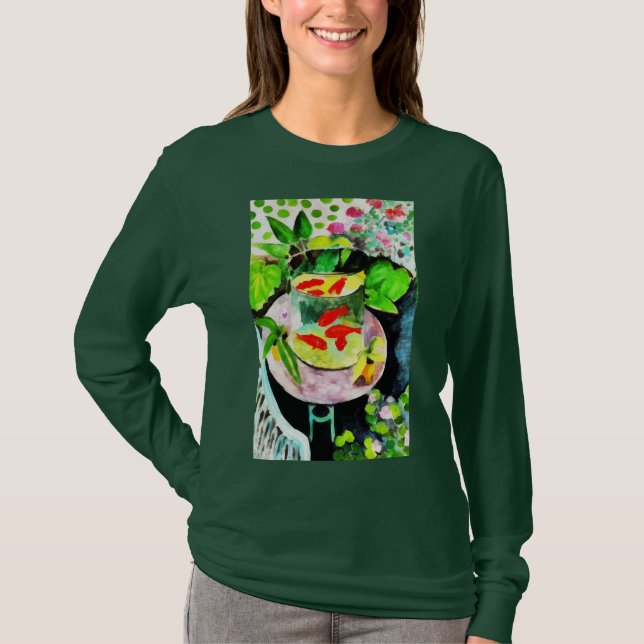 Camiseta después de Henri Matisse, The Goldfish, dibujo dig (Anverso)
