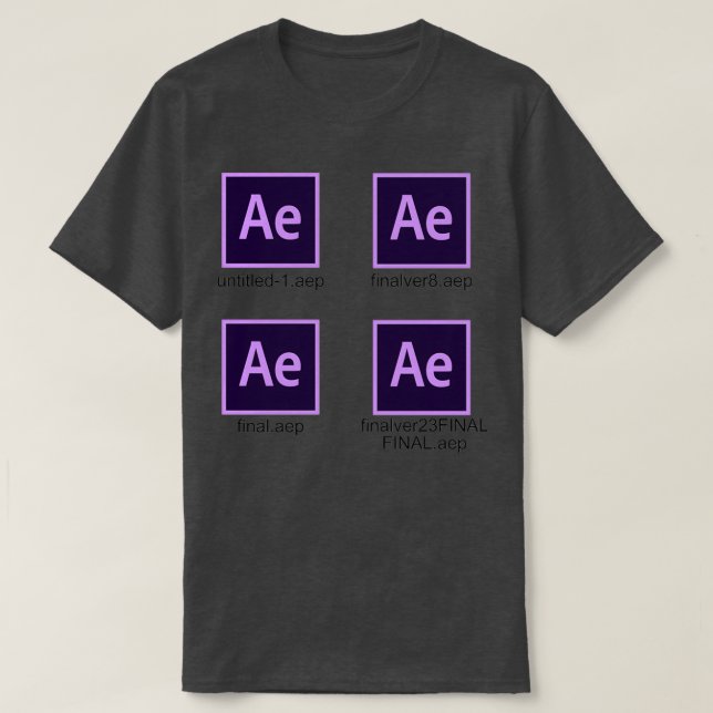 Camiseta Después de los efectos seguir archivos divertidos  (Diseño del anverso)