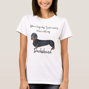 Camiseta Después de un día largo… Relájese con el Dachshund