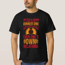 Camiseta Después de una buena cena diseño de humor para dar