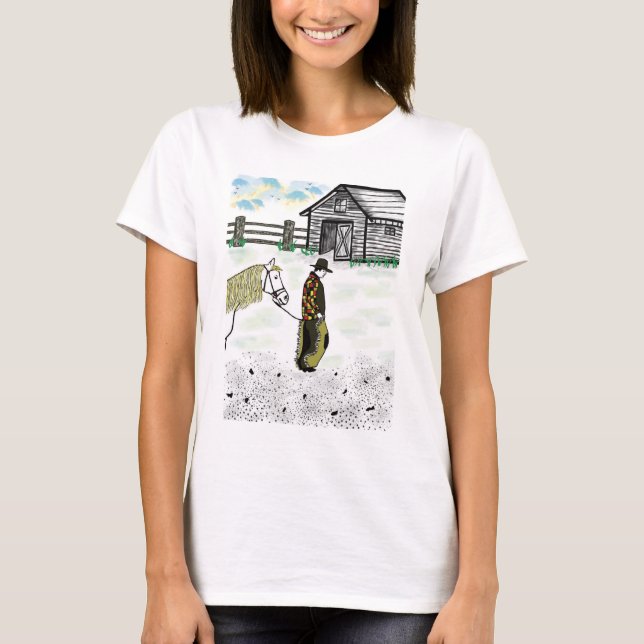 Camiseta Después de una equitación (Anverso)