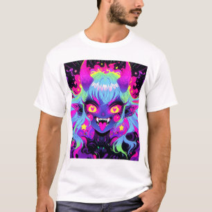 Camiseta Desquicia la lengua Chica Demon Elf Anime
