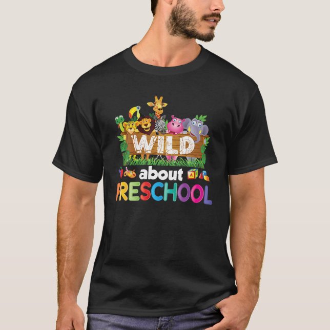 Camiseta Desquiciado acerca de los estudiantes de preescola (Anverso)