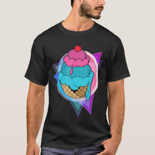 Camiseta Dessert Food 90 Vaporwave Verano Sweets Ice Cream
