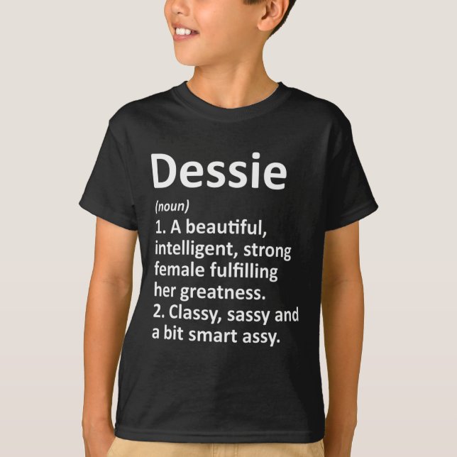 Camiseta Dessie Definition Personalized Name Graciosa Chris (Anverso)