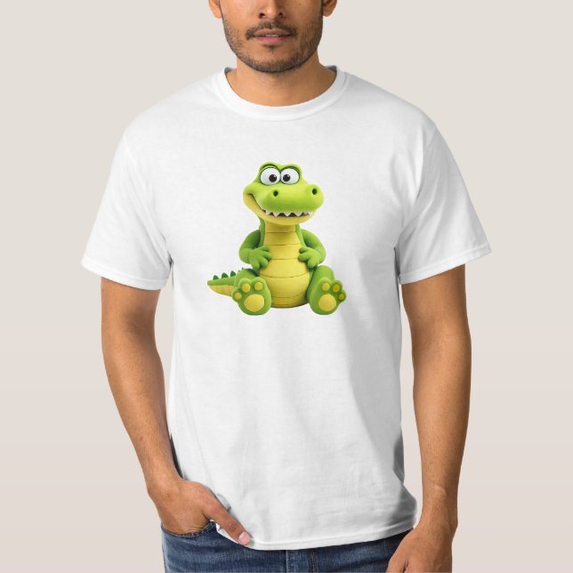 Camiseta Dessin d’un crocodile rigolo. (Anverso)