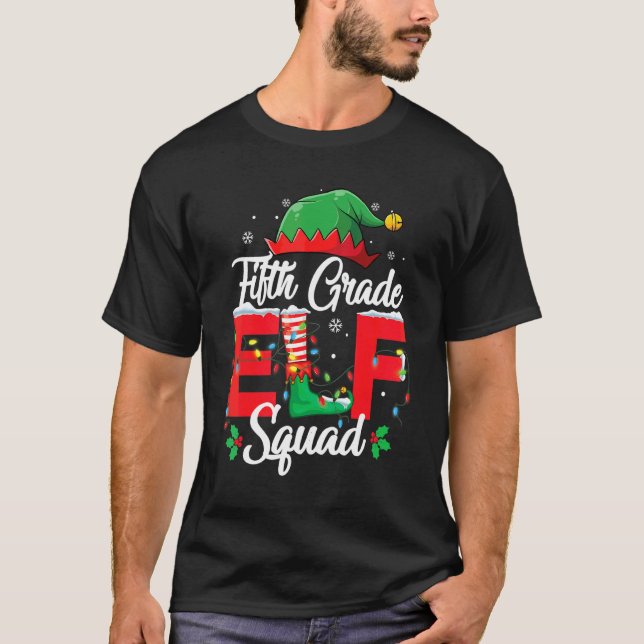 Camiseta Destacamento de duendes de quinto grado 5to profes (Anverso)