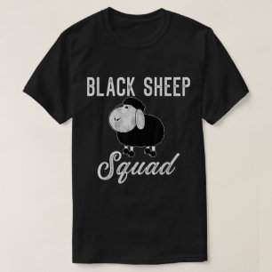 Camiseta Destacamento de oveja negra Diseño divertido