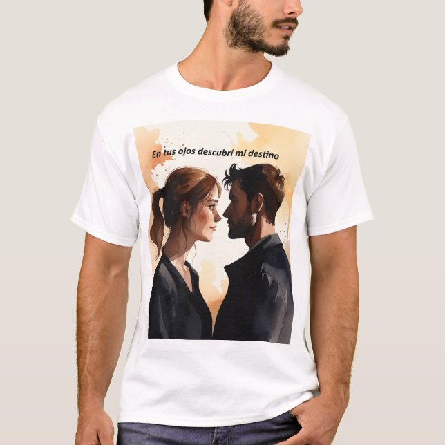 Camiseta Destellos de Miradas: Ilustración en Acuarela que  (Anverso)