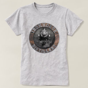Camiseta Destilería De Ironhorse Vintage En Madera Y Metali