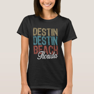 Camiseta DESTIN BEACH Florida HIBISCUS & SCRIPT Tone