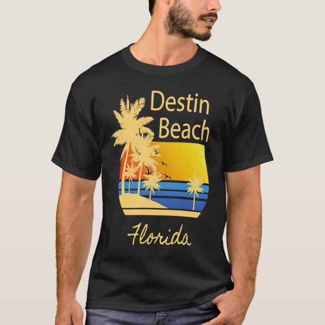 Camiseta Destin Beach Florida Souvenir  Graphic (Anverso)