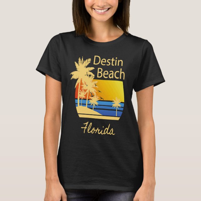 Camiseta Destin Beach Florida Souvenir  Graphic (Anverso)