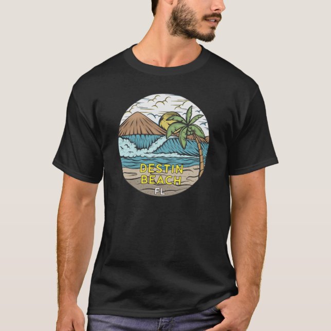 Camiseta Destin Beach Florida Vintage (Anverso)