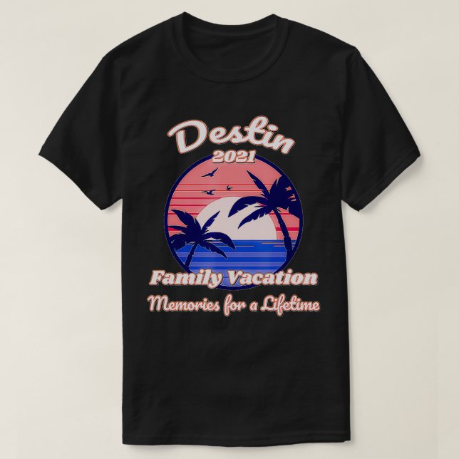Camiseta Destin Family Vacation Trip 2021 Florida (Diseño del anverso)