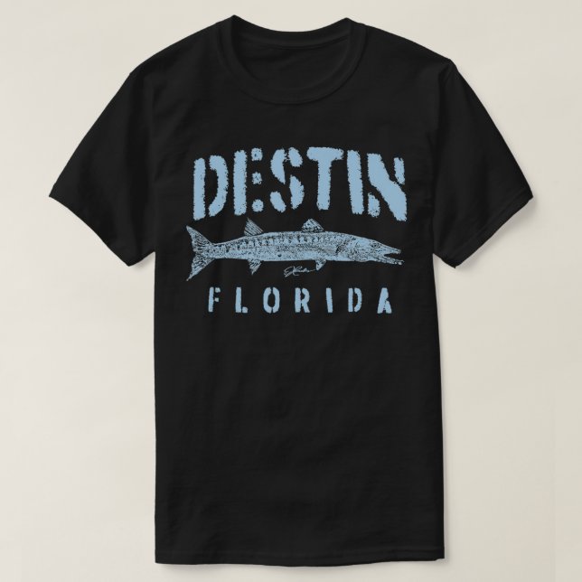 Camiseta Destin FL Great Barracuda Dolor (Diseño del anverso)