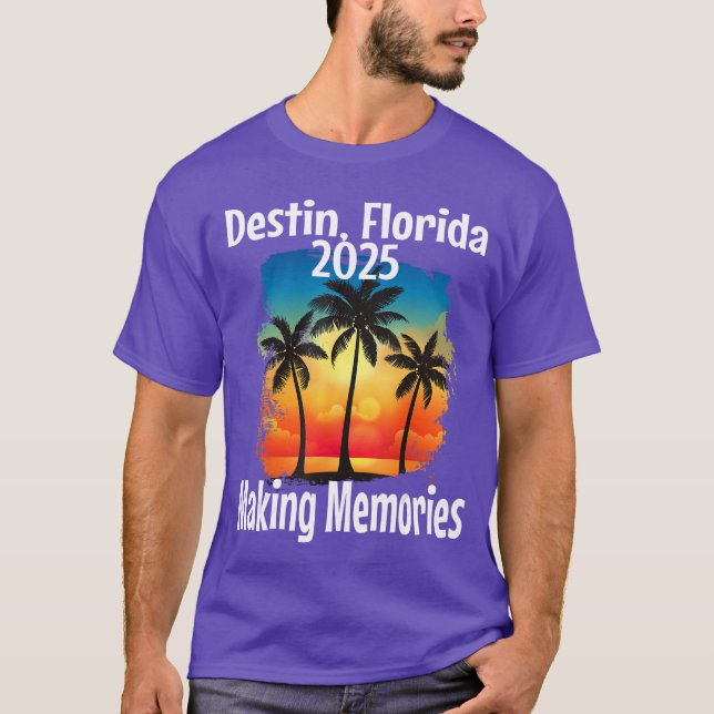 Camiseta Destin Florida 2025 Haciendo Recuerdos Vacaciones  (Anverso)