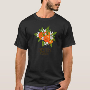 Camiseta Destin Florida Beach FL Naranjas Vintage Blossom F