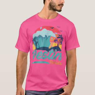 Camiseta Destin Florida Beach Summer Surfing Sun Set Palm T