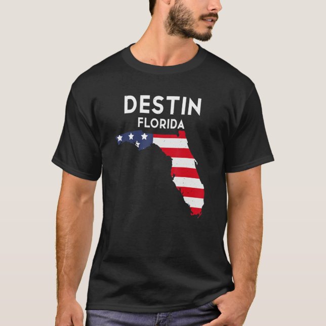 Camiseta Destin Florida Estados Unidos América Travel Flori (Anverso)