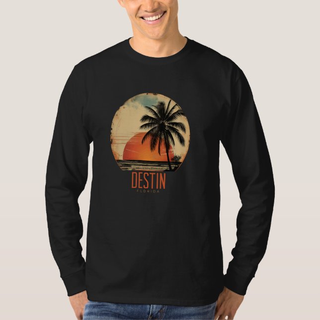 Camiseta Destin Florida FL Beach Family Vacaciones Tropical (Anverso)