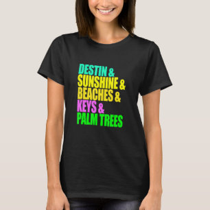 Camiseta Destin Florida Playas Palmeras Sunshine Vacatio