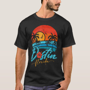 Camiseta Destin Florida Sunset Retro Playa de vacaciones de