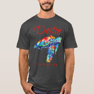 Camiseta Destin Florida Watercolor Sea Turbe
