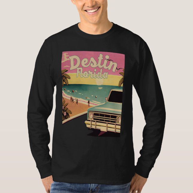 Camiseta Destin Retro Beach Vacation Graphics Destin Florid (Anverso)