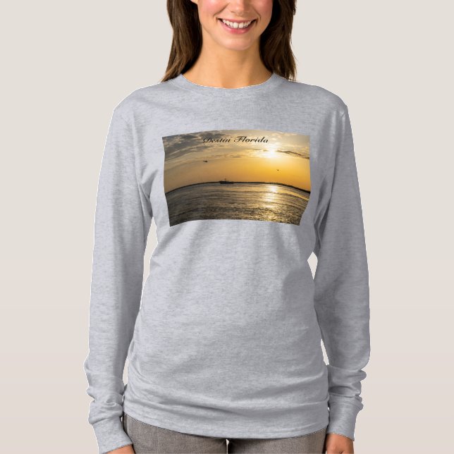 Camiseta Destin Sunset And Helicopters Long Sleeve Tshirt (Anverso)