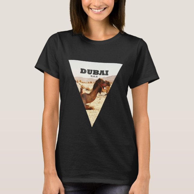 Camiseta Destino árabe de Camel Dubai Uae (Anverso)