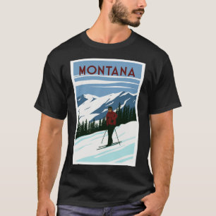 Camiseta Destino de esquí de Montana