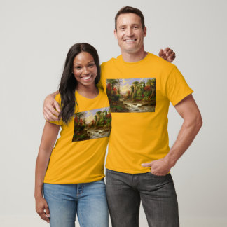 Camiseta Destino de Roberto Duncanson del río del bosque de