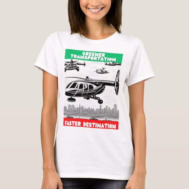 Camiseta Destino más rápido de transporte más ecológico par (Anverso)