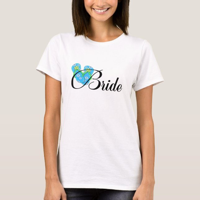 Camiseta Destino Novia Flip Flop Blue (Anverso)