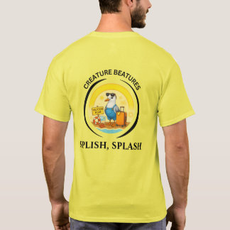 Camiseta destino soleado divertido gaviota playa viajero