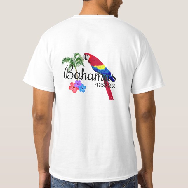 Camiseta Destino tropical de Nassau Bahamas (Reverso)