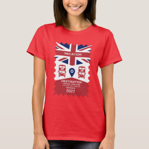 Camiseta Destino Vacaciones en el Reino Unido