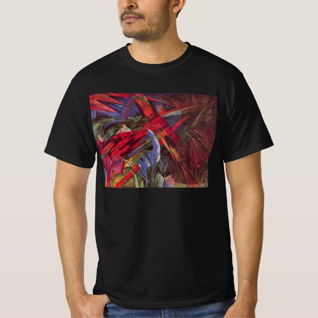 Camiseta Destinos animales por Franz Marc, arte de cubismo  (Anverso)