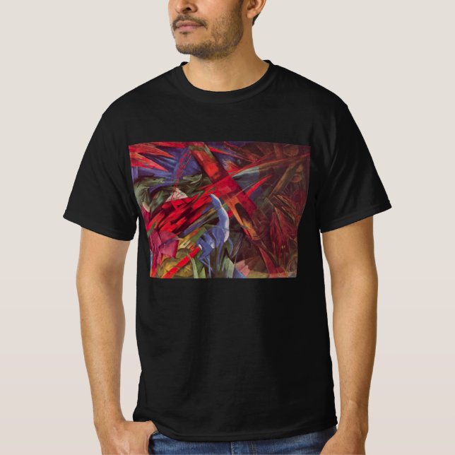 Camiseta Destinos animales por Franz Marc, arte de cubismo  (Anverso)