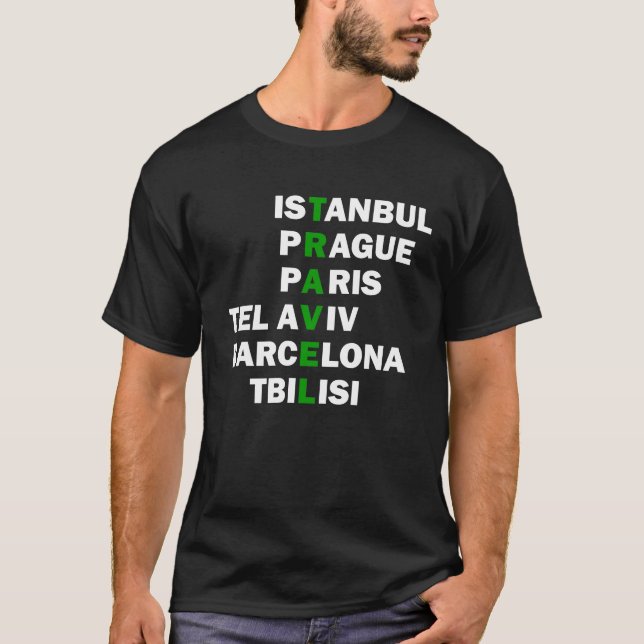 Camiseta destinos de viaje (Anverso)