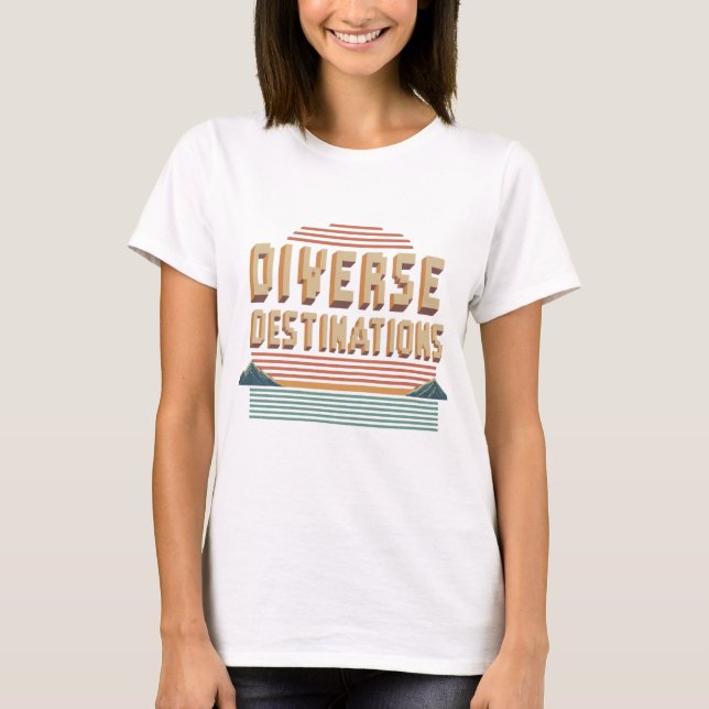 Camiseta Destinos diversos Negrita (Anverso)
